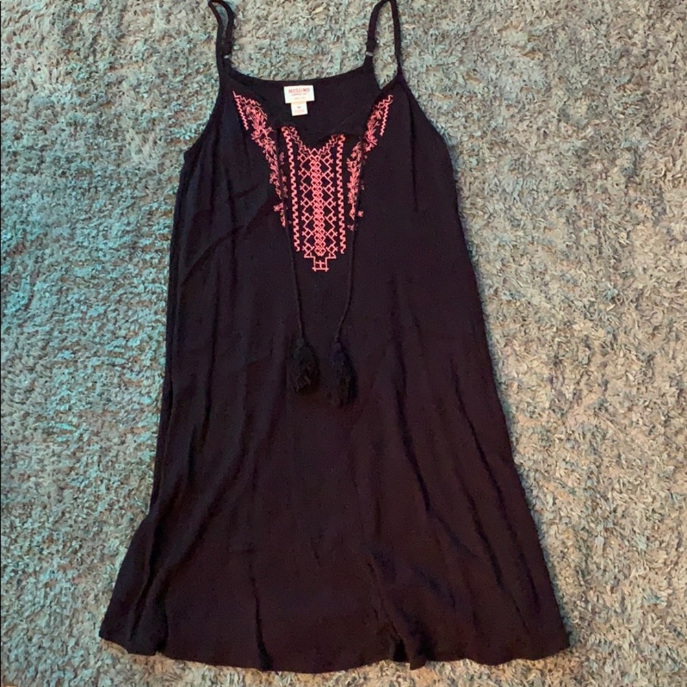 A-line dress, dark purple